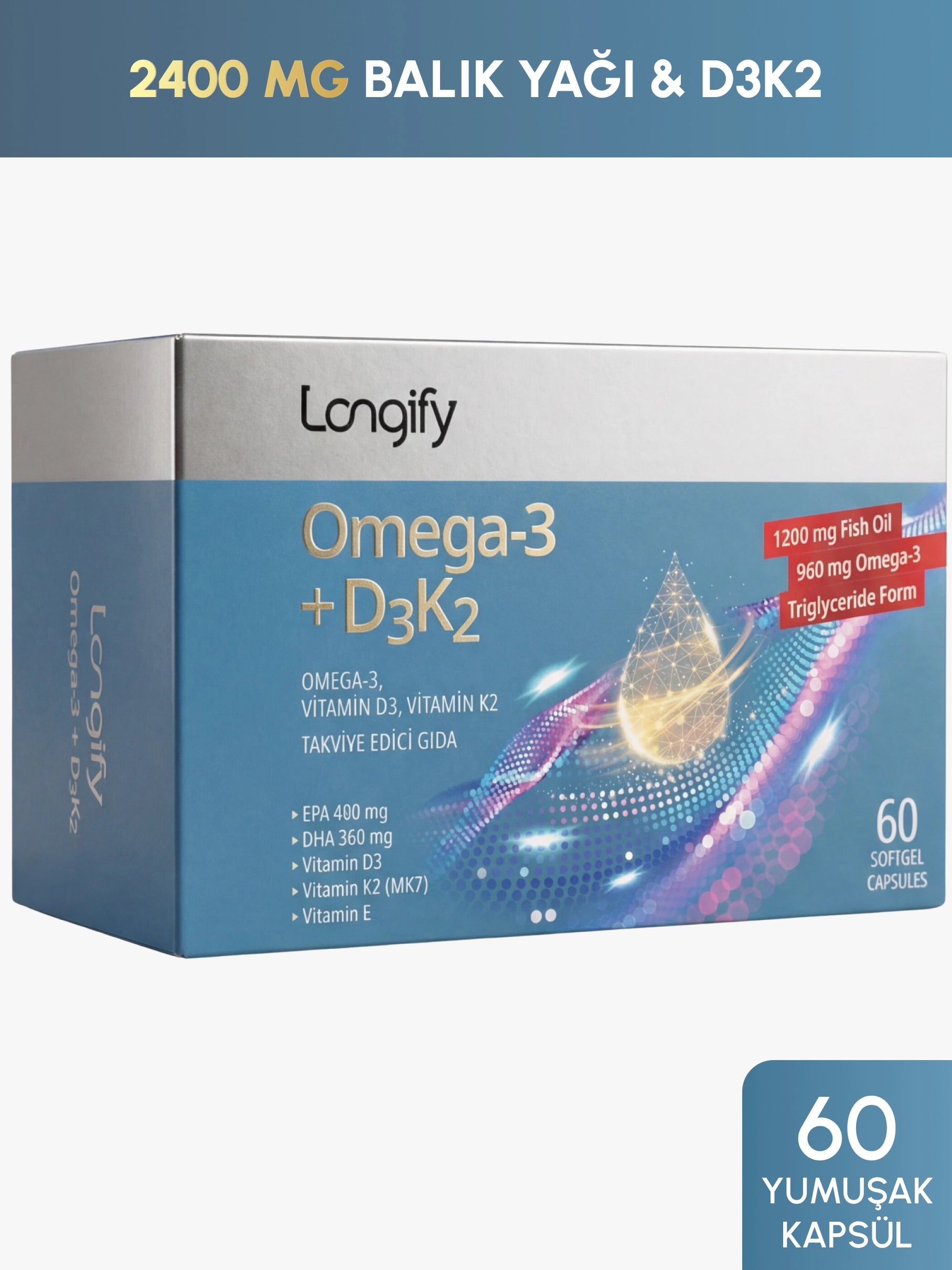 Omega-3 + D3K2 (60 Softjel)