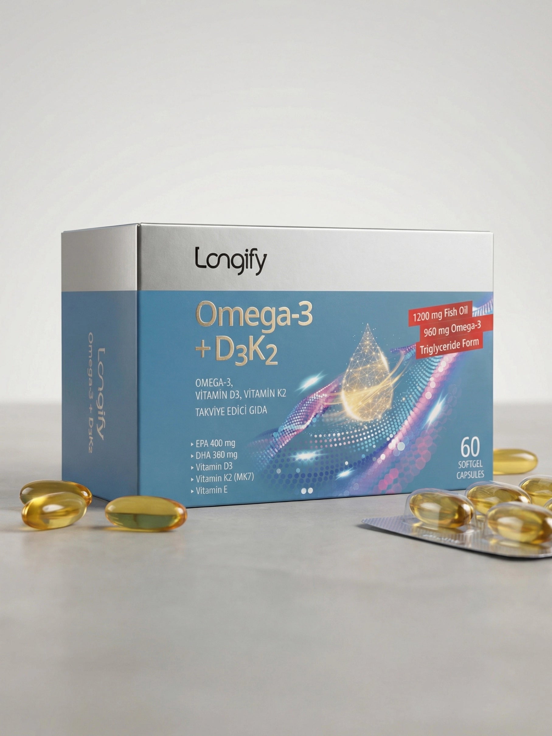 Omega-3 + D3K2 (60 Softjel)