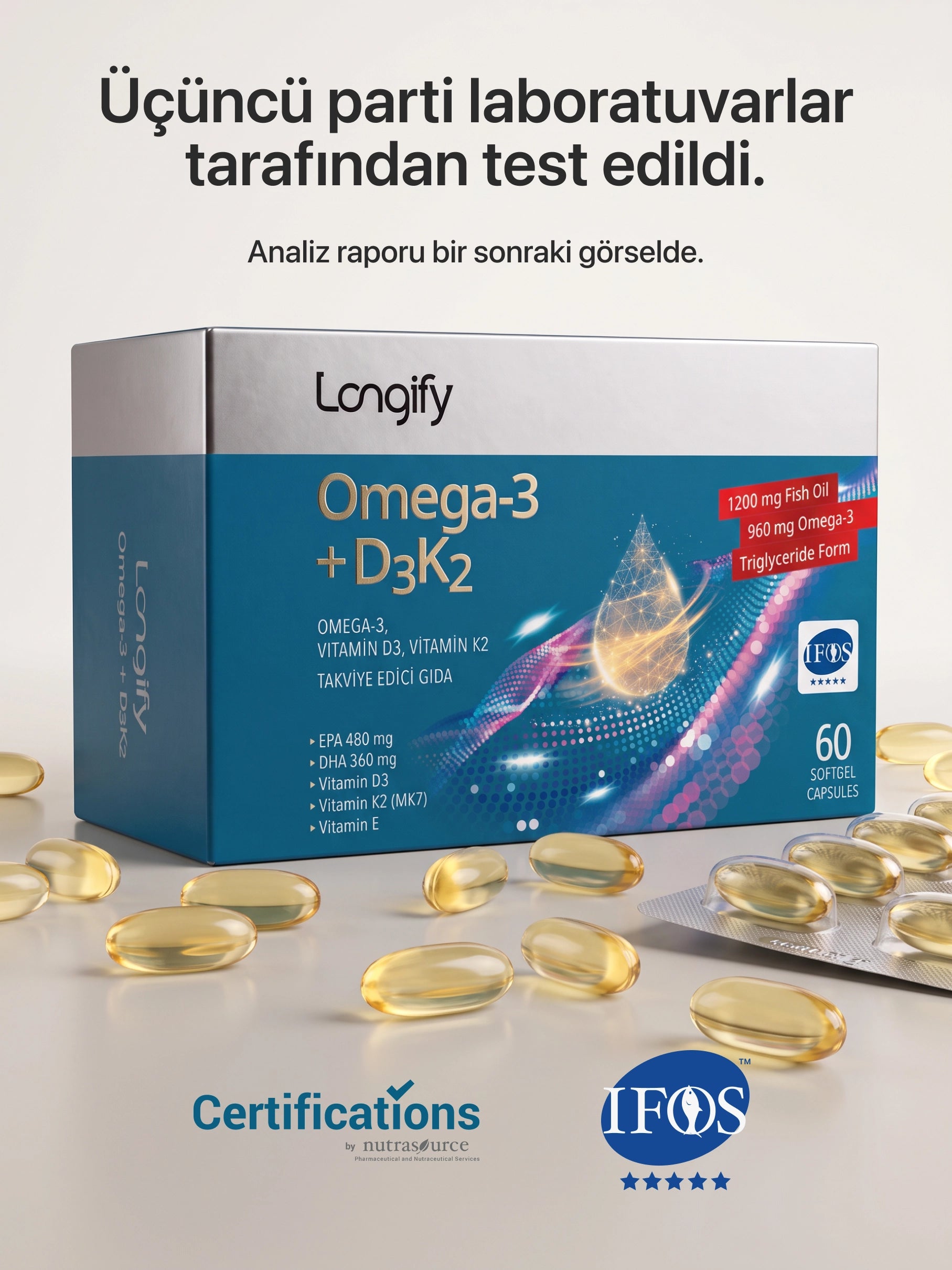 Omega-3 + D3K2 (60 Softjel)